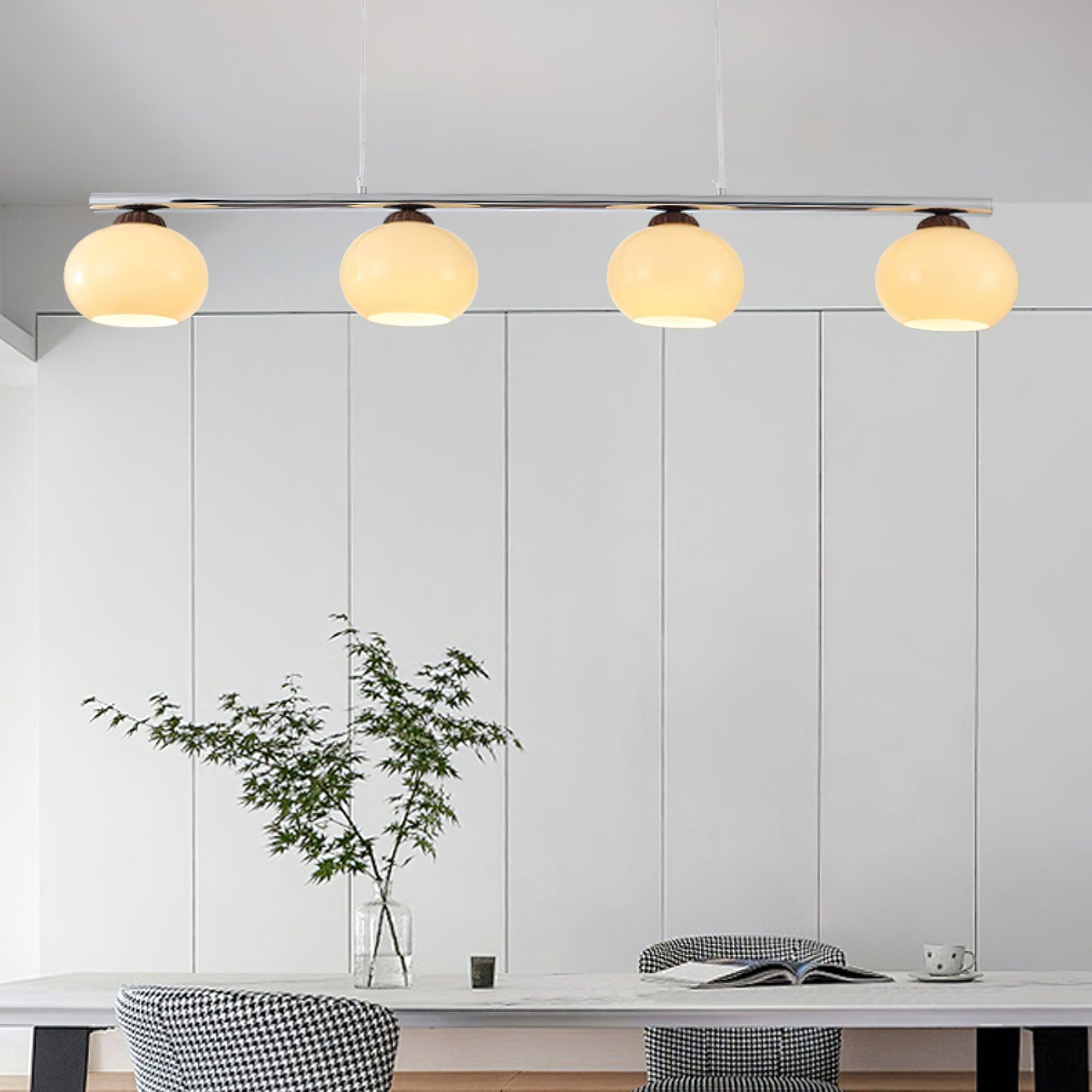 Lustra Lustre Linéaire Verre Kaki Abat-Jour - Neutralighting