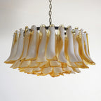 Aurora Chandelier Ambre Verre Murano Pétale Élégant - Neutralighting