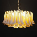 Aurora Chandelier Ambre Verre Murano Pétale Élégant - Neutralighting