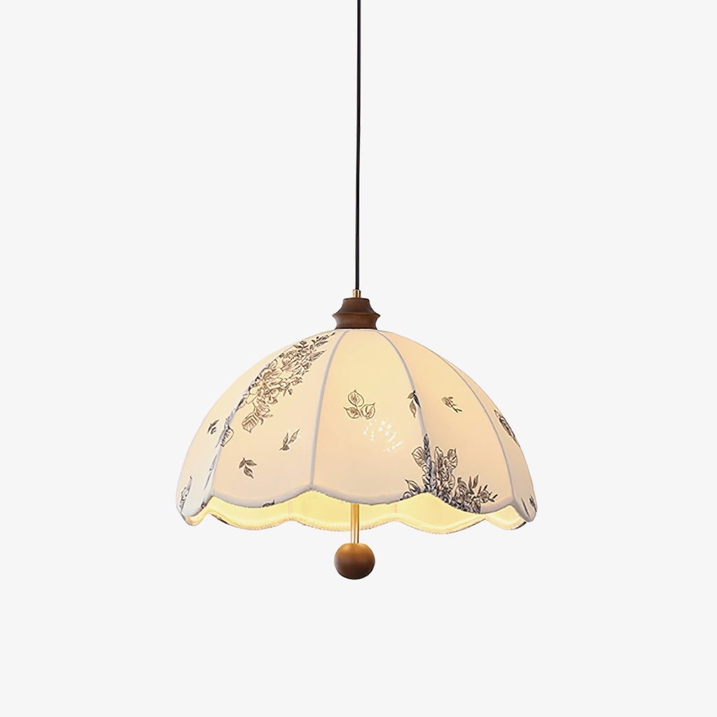 Vevenir Pétale Chuchotement Bois Tissu Pendentif Lampe - Neutralighting