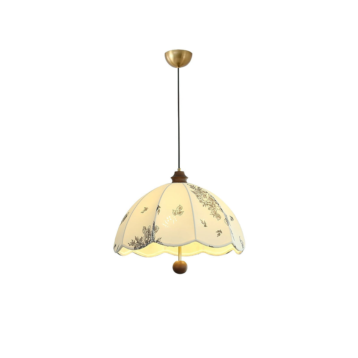 Vevenir Pétale Chuchotement Bois Tissu Pendentif Lampe - Neutralighting