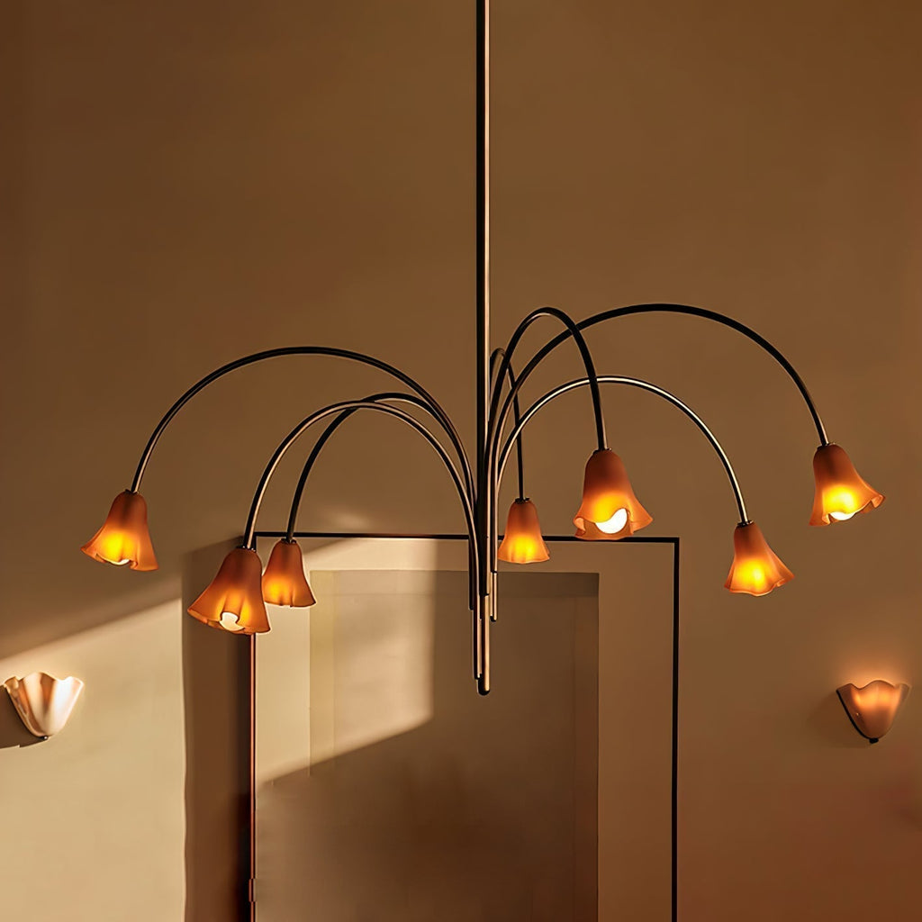 Aurora Lustre Floraison Pétale Verre Bras - Neutralighting