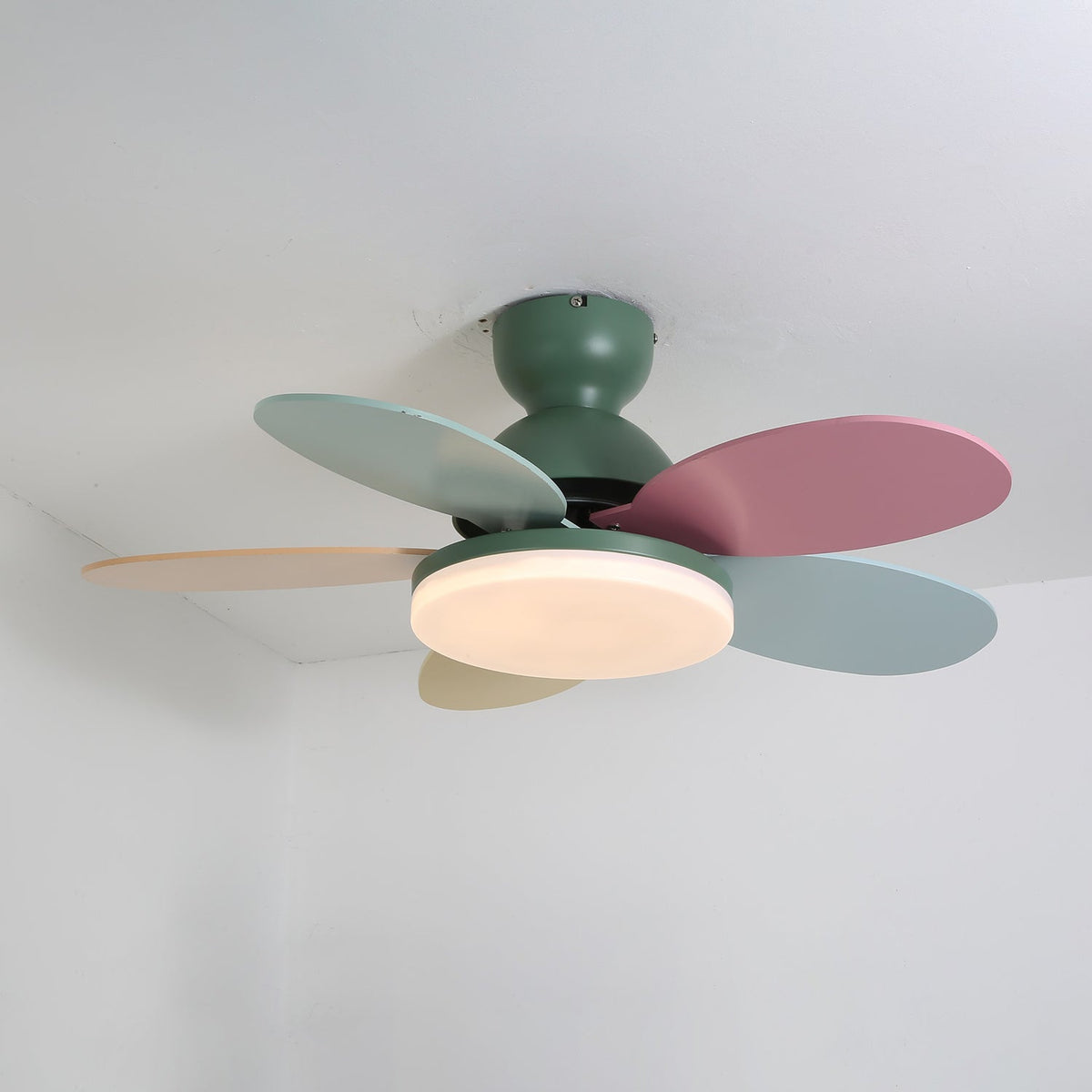 Liora Plafonnier Ventilateur pour Enfants en Verre Coloré