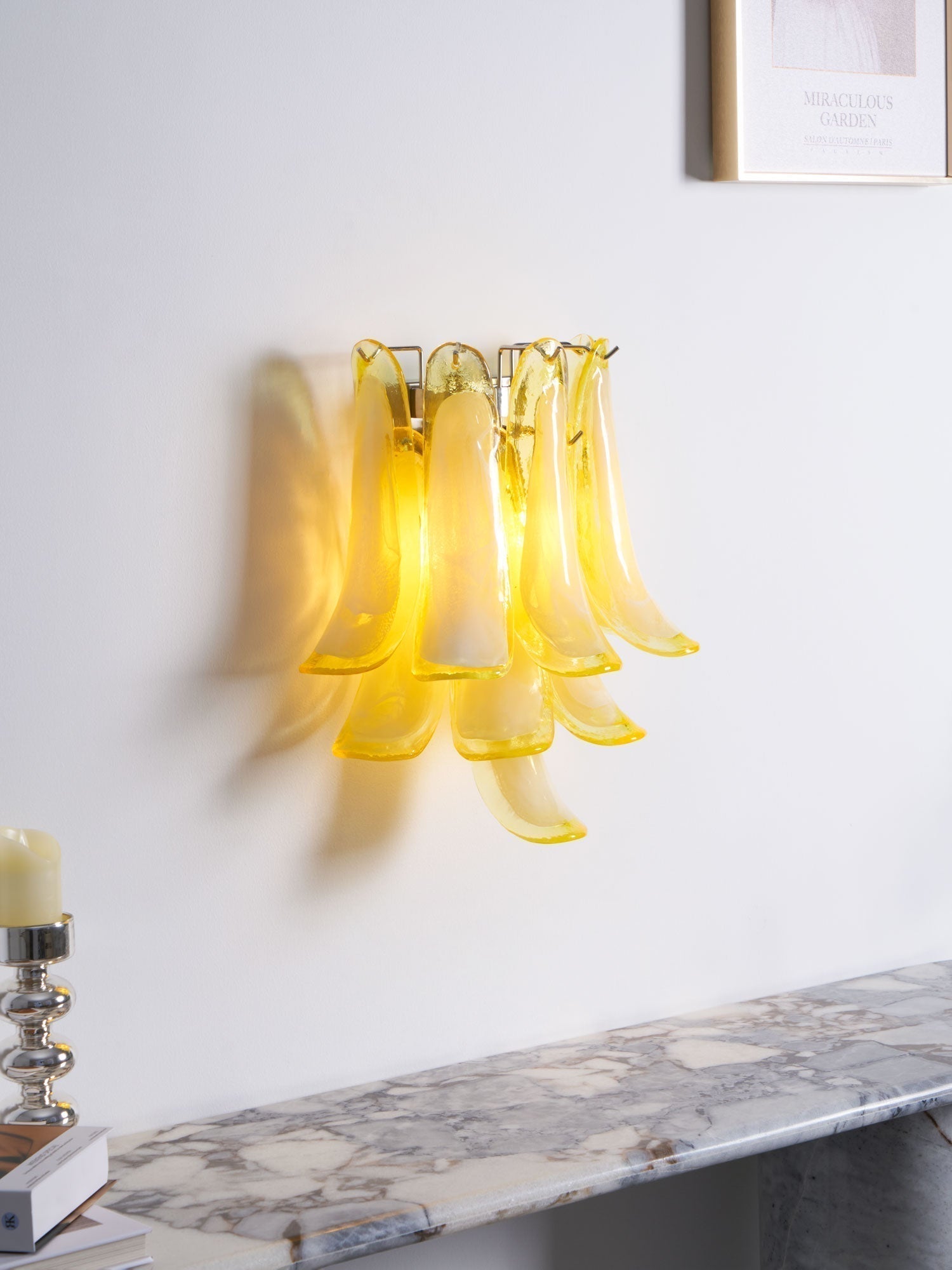 Aurora Luminaire Mural Pétale Forme Verre Vintage Artistique - Neutralighting