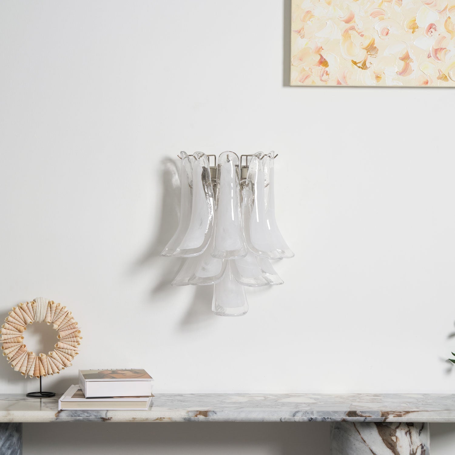 Aurora Luminaire Mural Pétale Forme Verre Vintage Artistique - Neutralighting