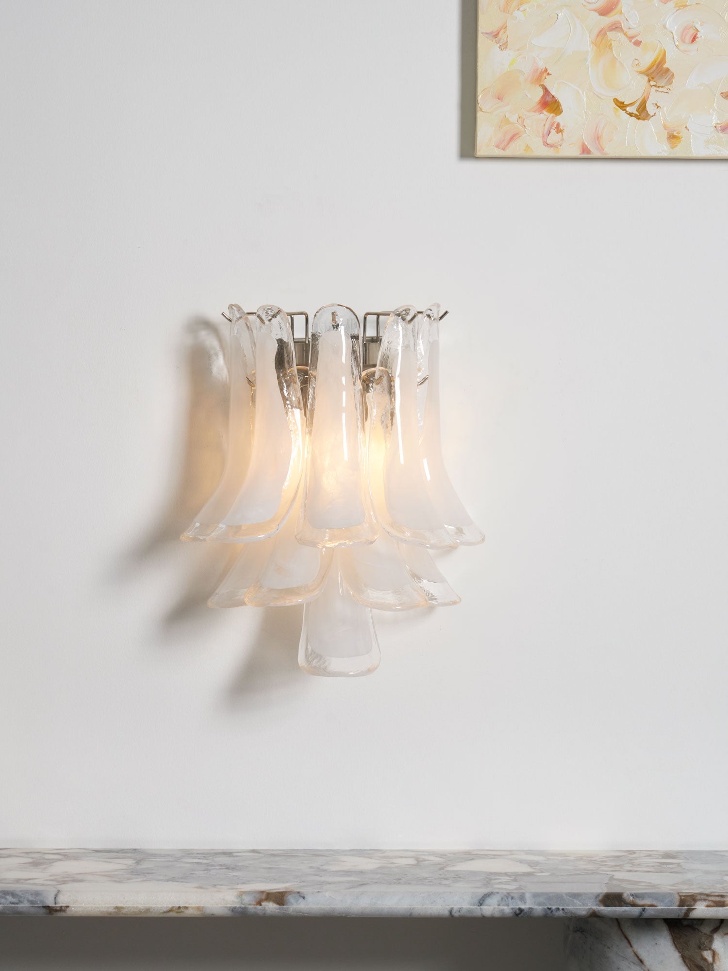 Aurora Luminaire Mural Pétale Forme Verre Vintage Artistique - Neutralighting