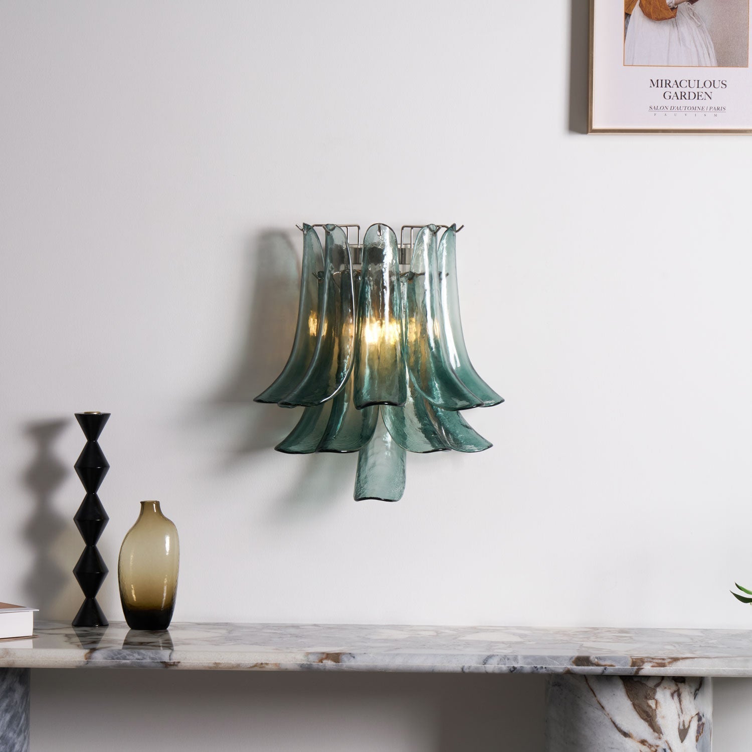 Aurora Luminaire Mural Pétale Forme Verre Vintage Artistique - Neutralighting