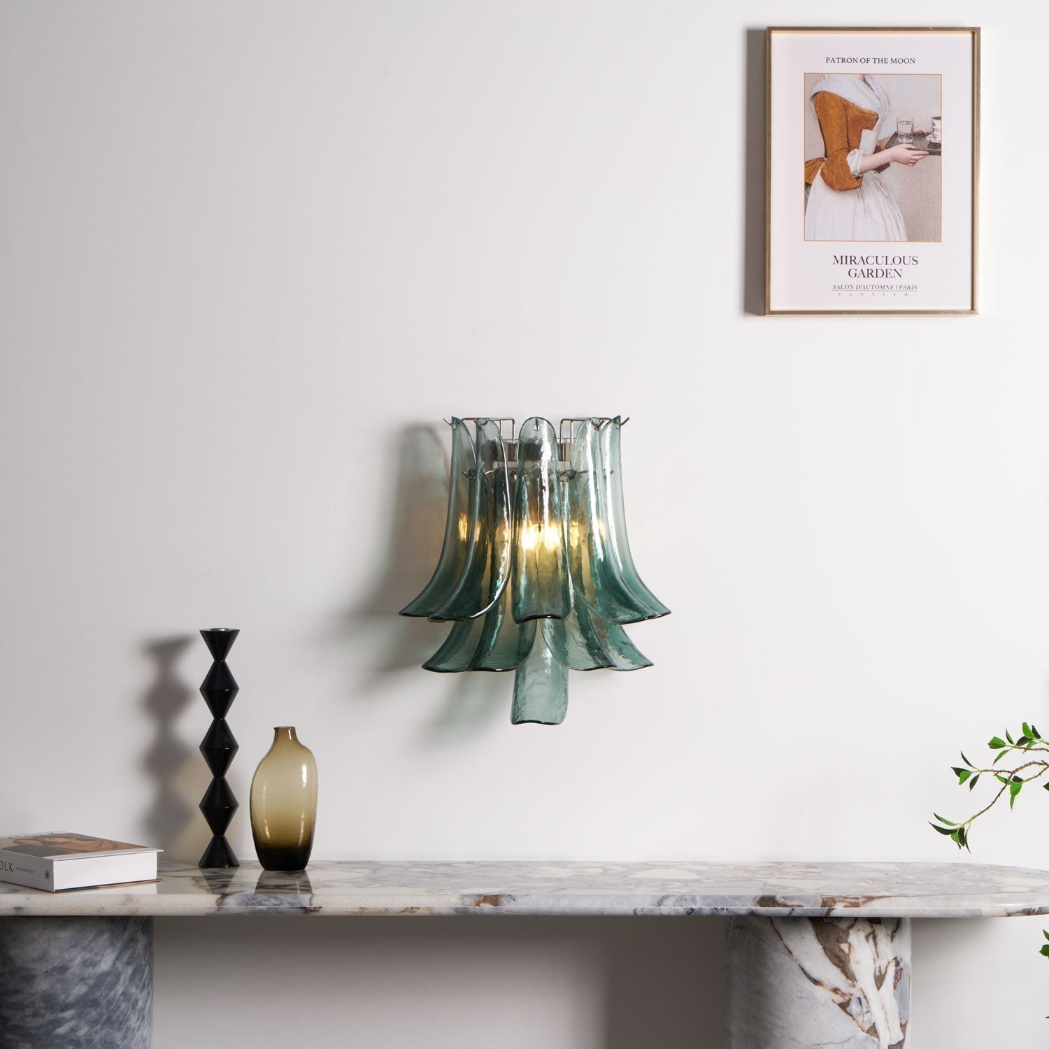 Aurora Luminaire Mural Pétale Forme Verre Vintage Artistique - Neutralighting