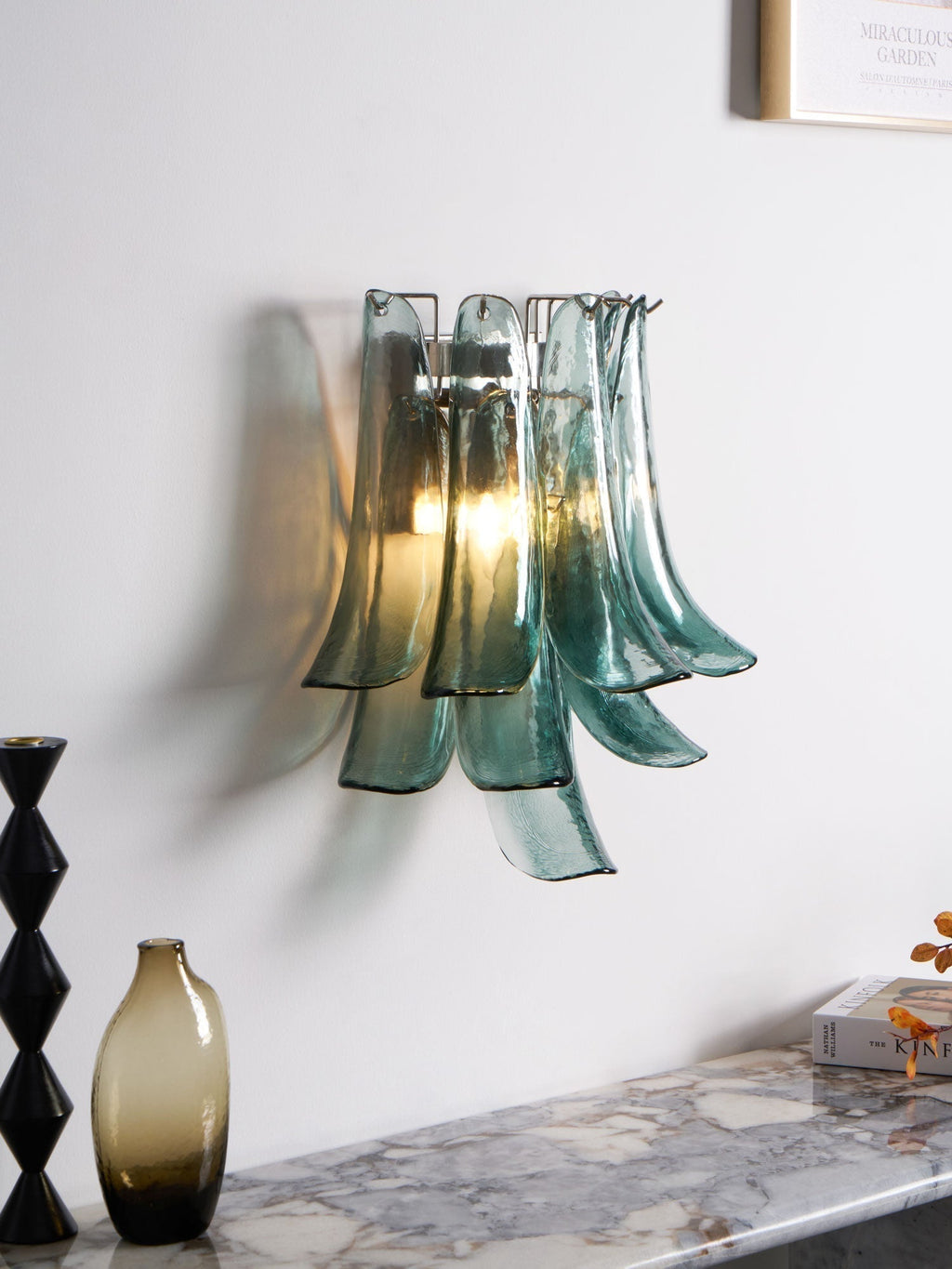 Aurora Luminaire Mural Pétale Forme Verre Vintage Artistique - Neutralighting