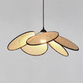 Vemarora Premium Élégance Pétales Rotin Tissu Pendentif Lampe - Neutralighting
