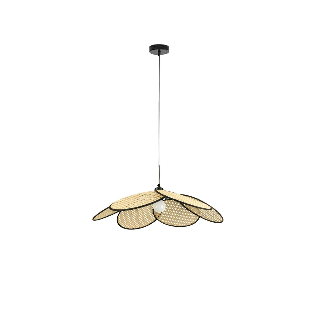 Vemarora Premium Élégance Pétales Rotin Tissu Pendentif Lampe - Neutralighting