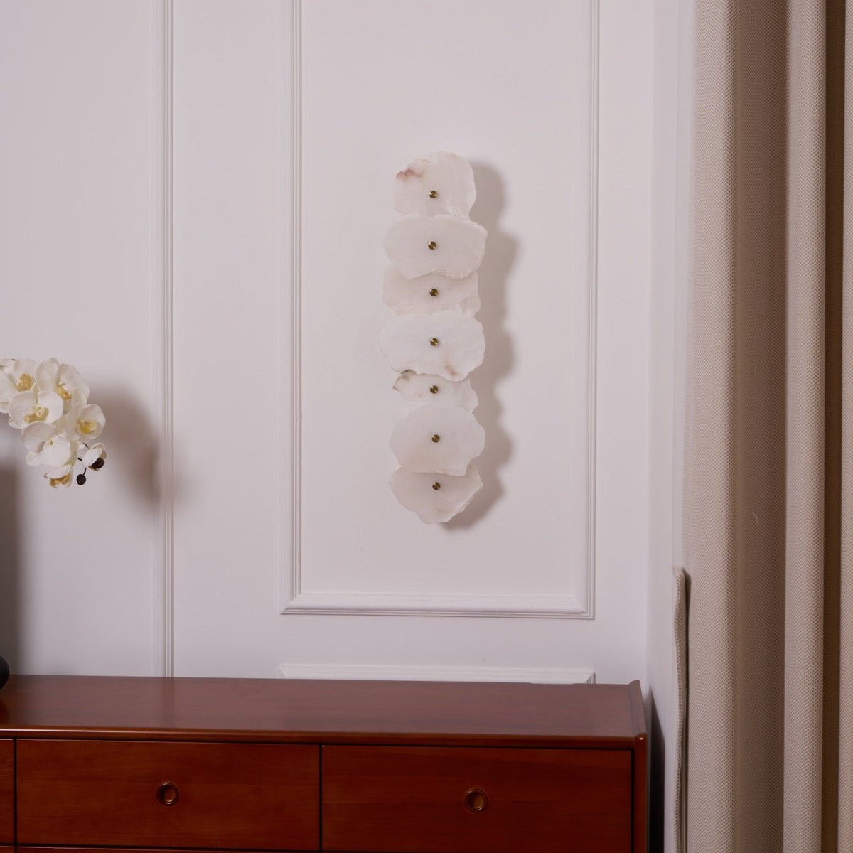 Alaeila Applique Murale en Albâtre avec Rameau Floral - Neutralighting