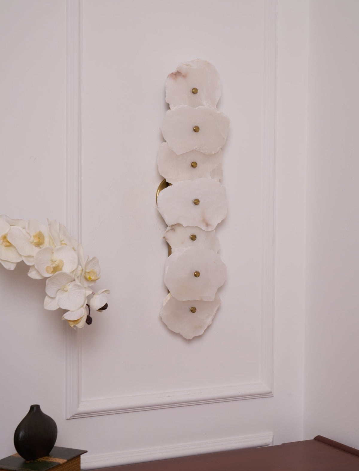 Alaeila Applique Murale en Albâtre avec Rameau Floral - Neutralighting
