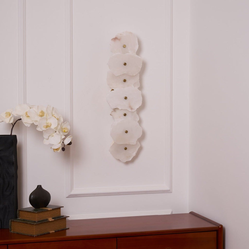 Alaeila Applique Murale en Albâtre avec Rameau Floral - Neutralighting