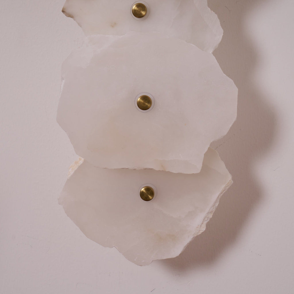 Alaeila Applique Murale en Albâtre avec Rameau Floral - Neutralighting