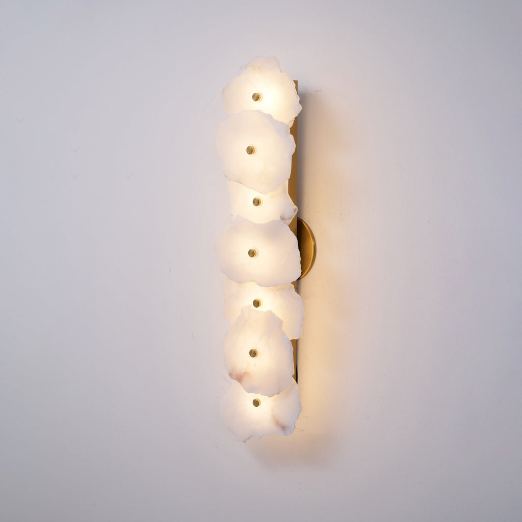 Alaeila Applique Murale en Albâtre avec Rameau Floral - Neutralighting