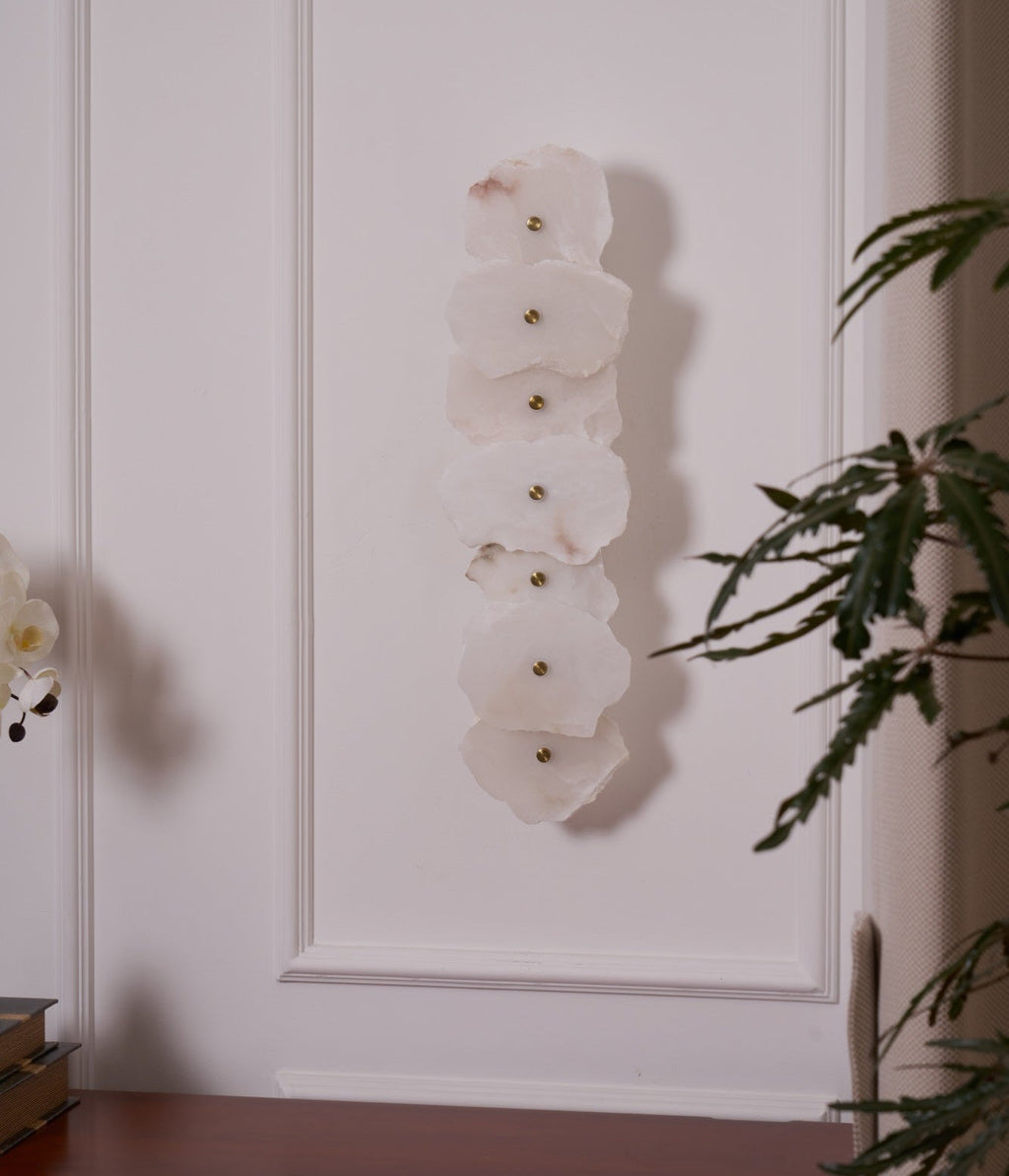 Alaeila Applique Murale en Albâtre avec Rameau Floral - Neutralighting