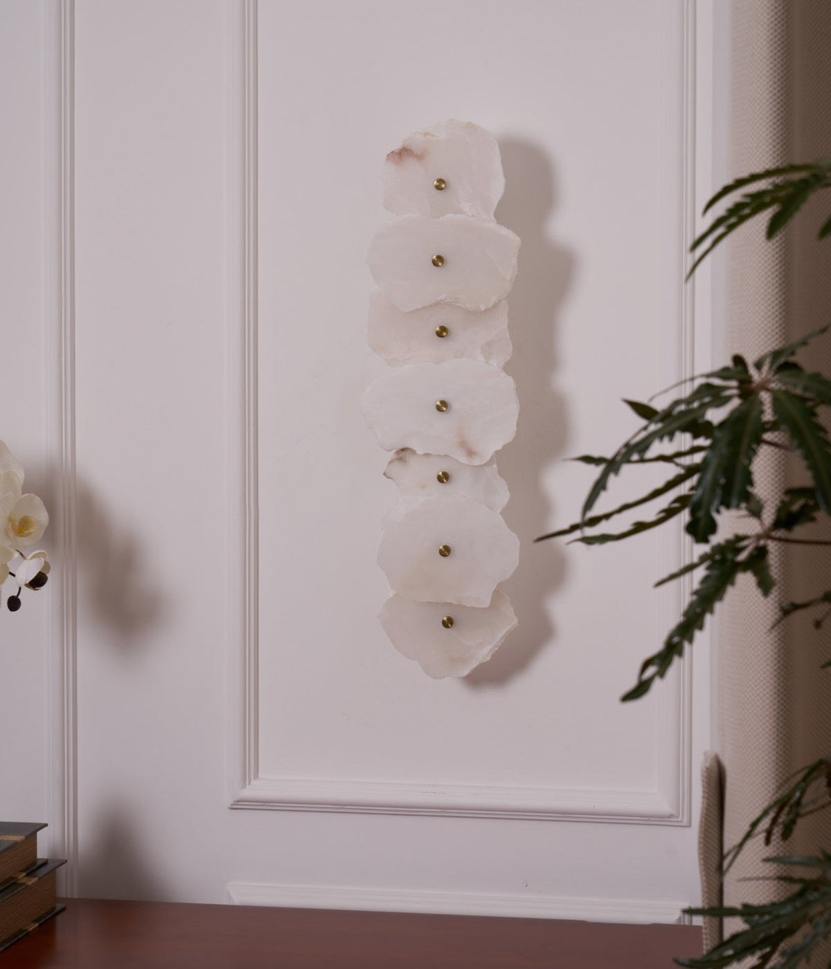 Alaeila Applique Murale en Albâtre avec Rameau Floral - Neutralighting