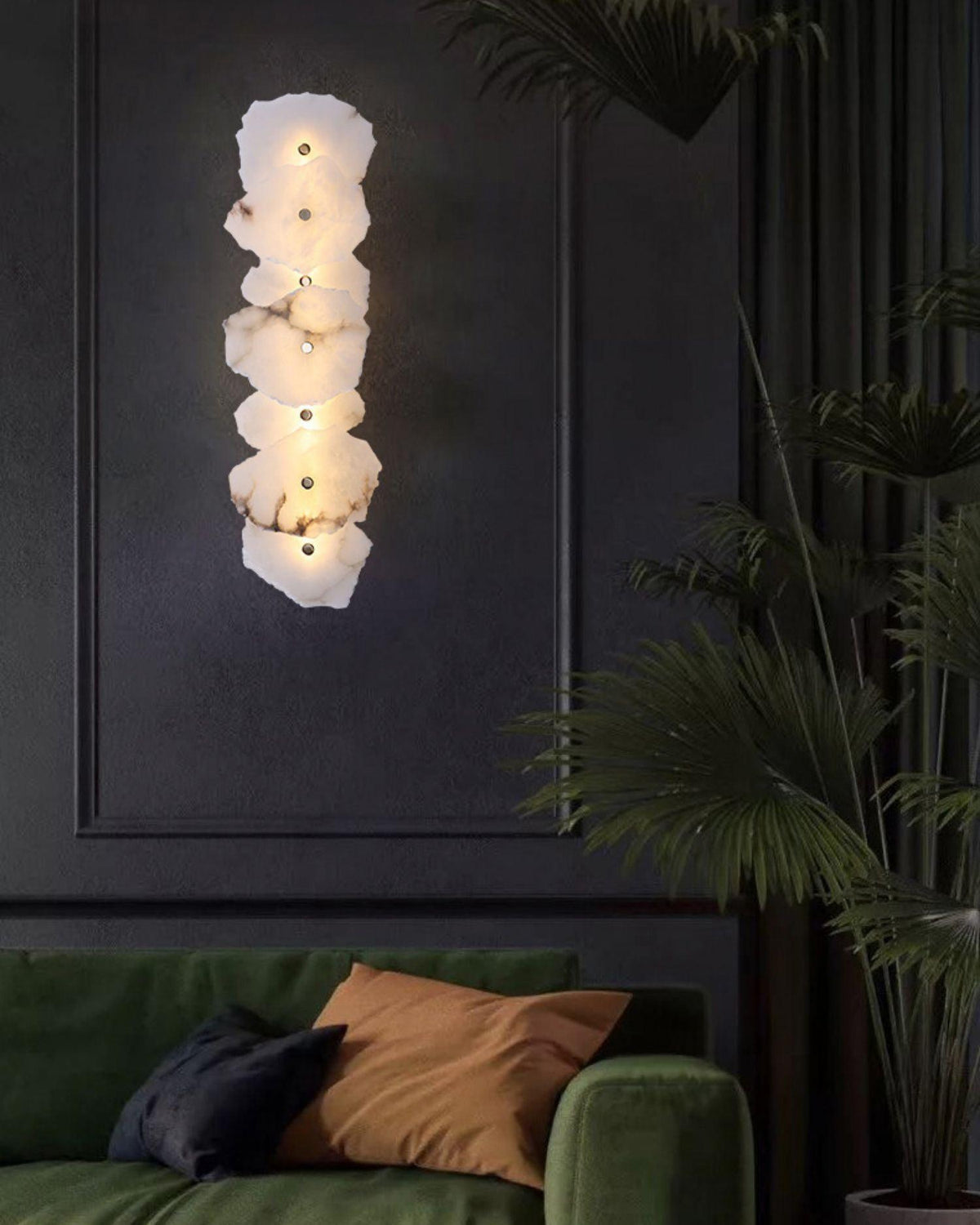 Alaeila Applique Murale en Albâtre avec Rameau Floral - Neutralighting