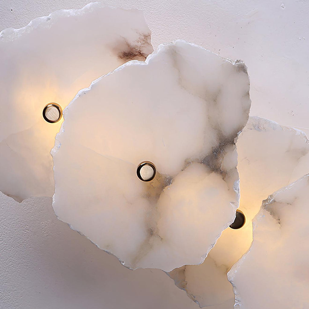 Alaeila Applique Murale en Albâtre avec Rameau Floral - Neutralighting