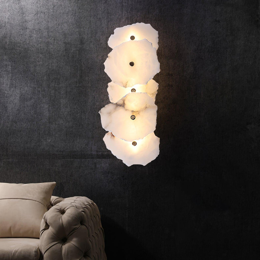 Alaeila Applique Murale en Albâtre avec Rameau Floral - Neutralighting