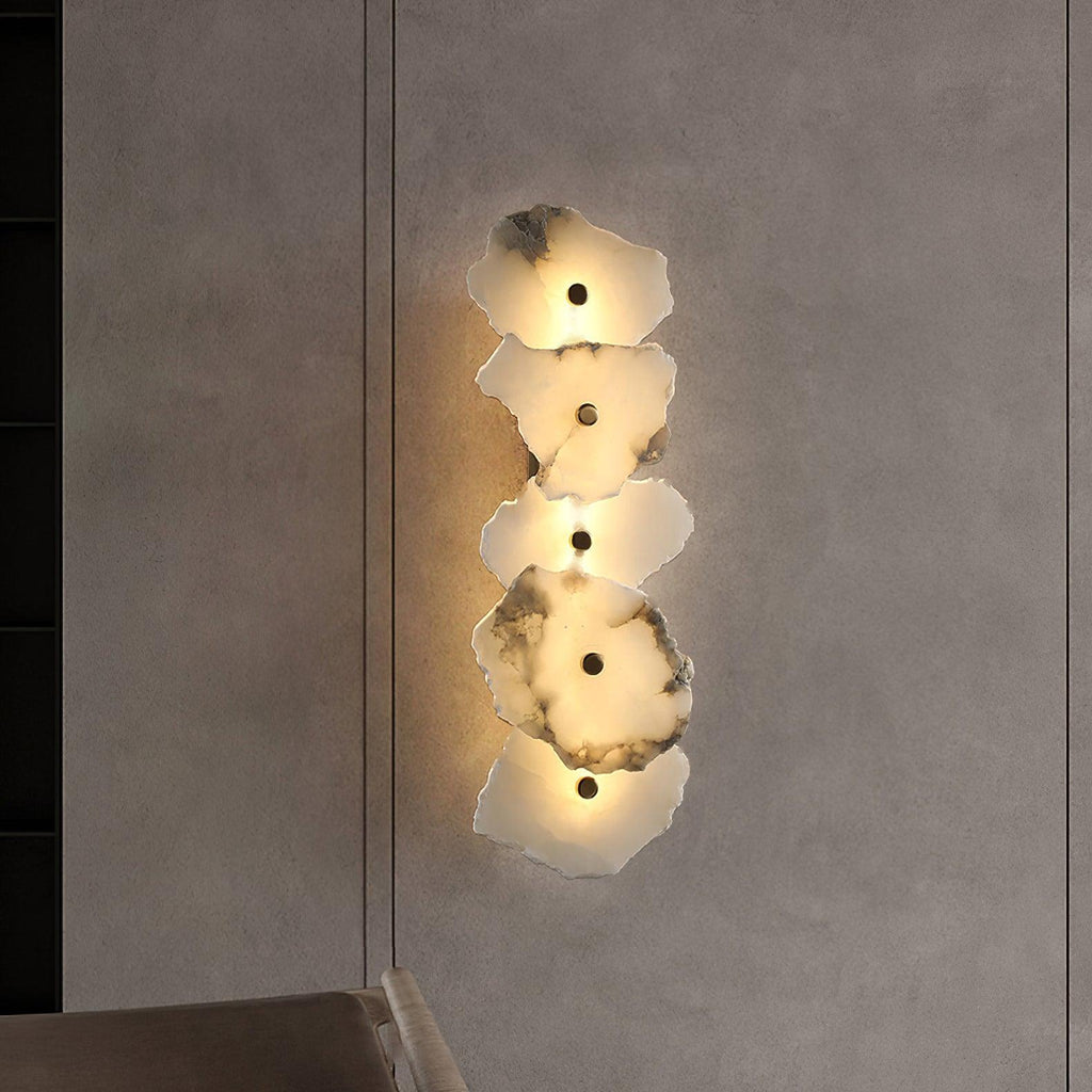 Alaeila Applique Murale en Albâtre avec Rameau Floral - Neutralighting