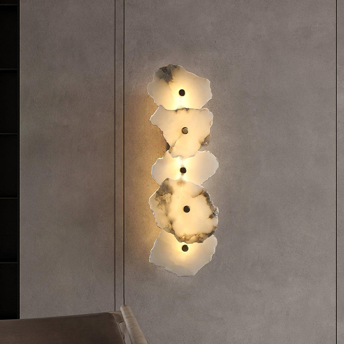Alaeila Applique Murale en Albâtre avec Rameau Floral - Neutralighting