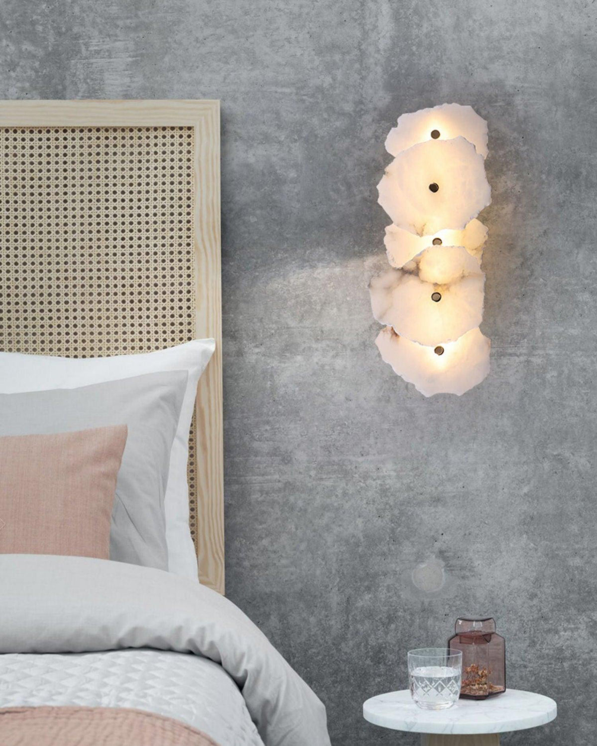 Alaeila Applique Murale en Albâtre avec Rameau Floral - Neutralighting