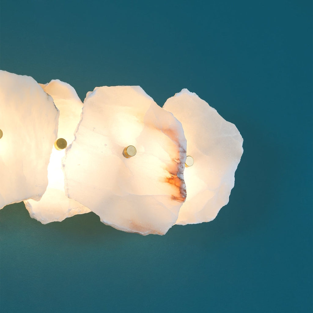 Alaeila Applique Murale en Albâtre avec Rameau Floral - Neutralighting