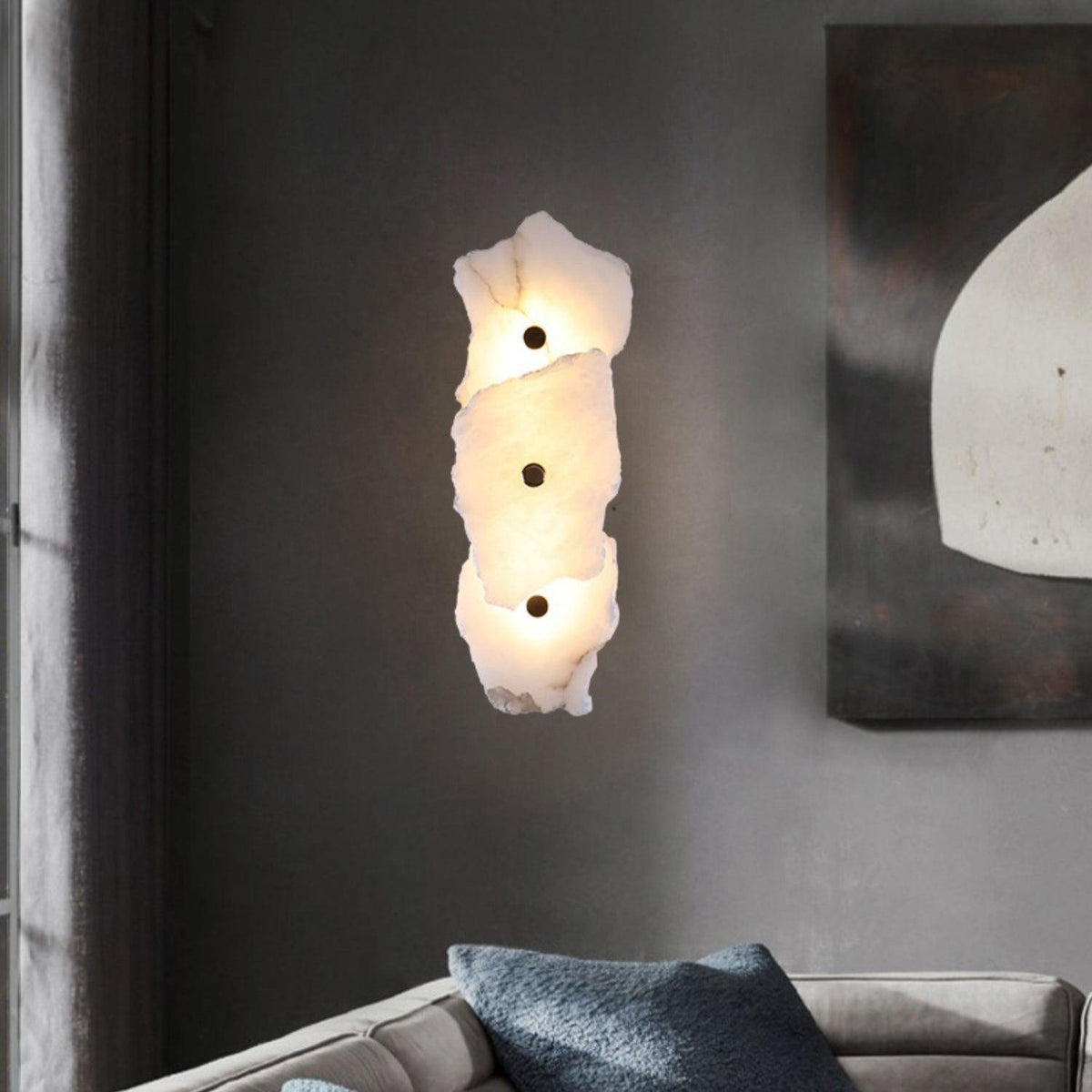 Alaeila Applique Murale en Albâtre avec Rameau Floral - Neutralighting