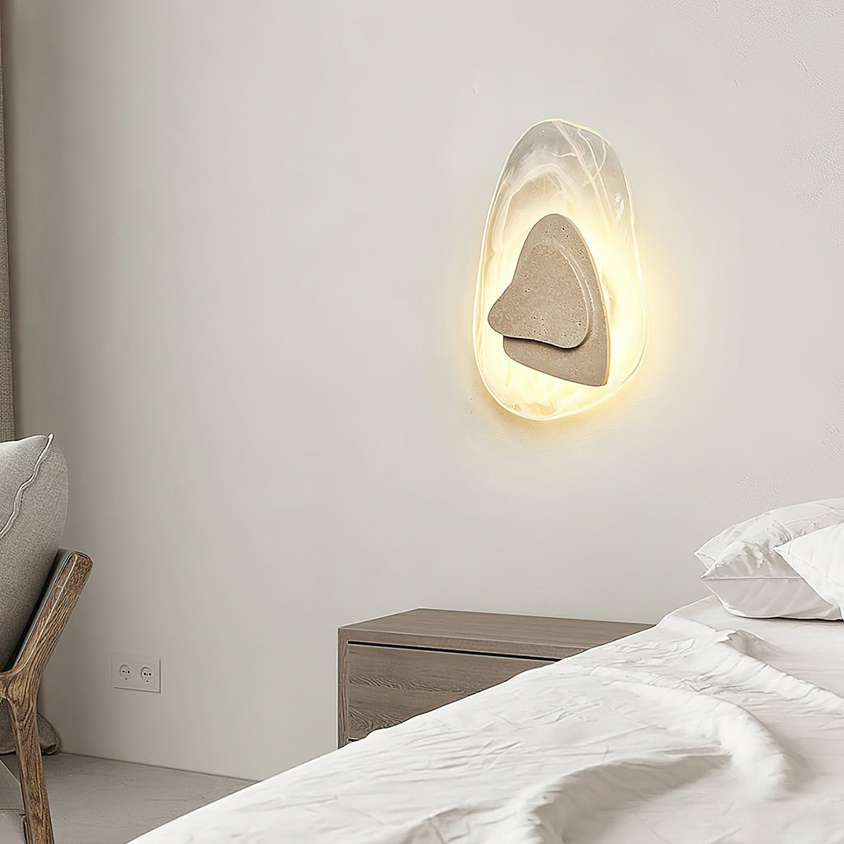 Zenorarae Applique Murale Verre Travertin Créativité Individuelle - Neutralighting