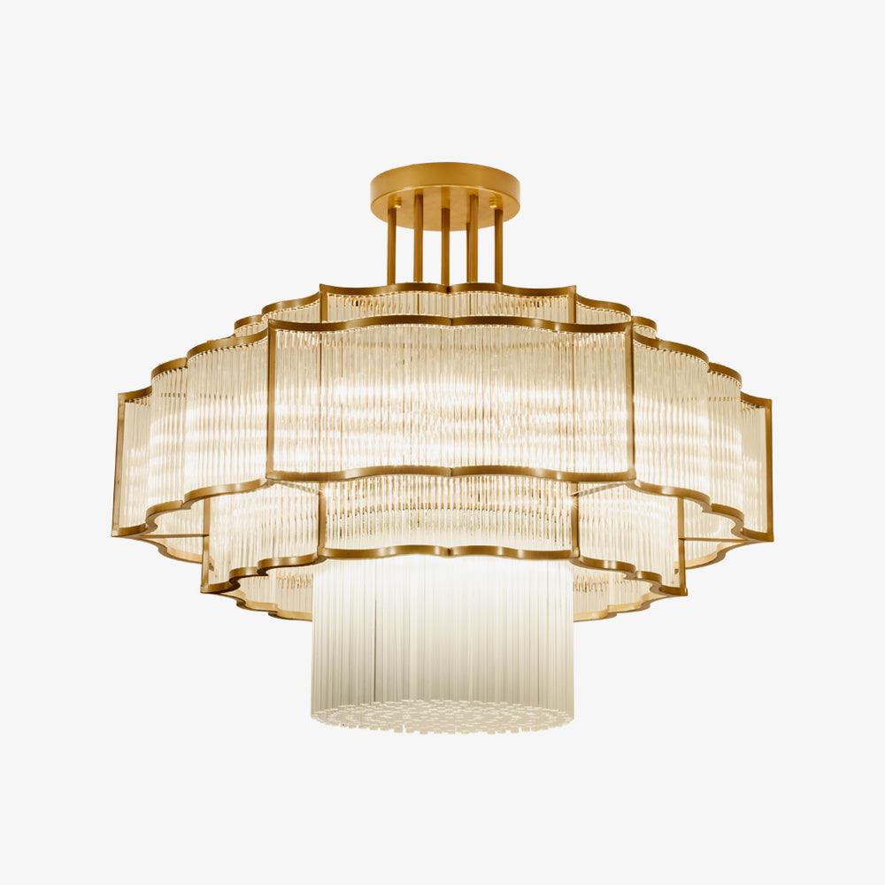 Lustra Chandelier Verre Noir et Doré - Neutralighting