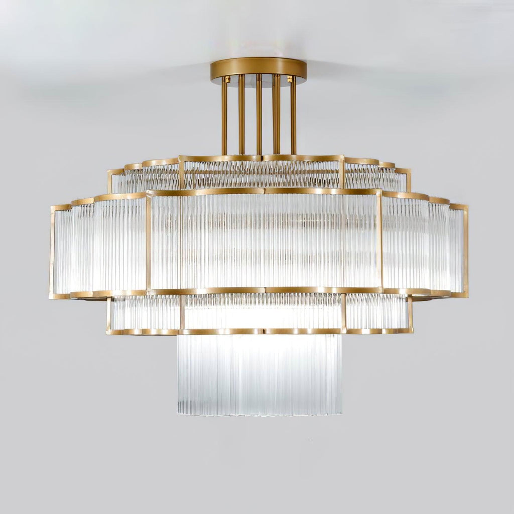 Lustra Chandelier Verre Noir et Doré - Neutralighting