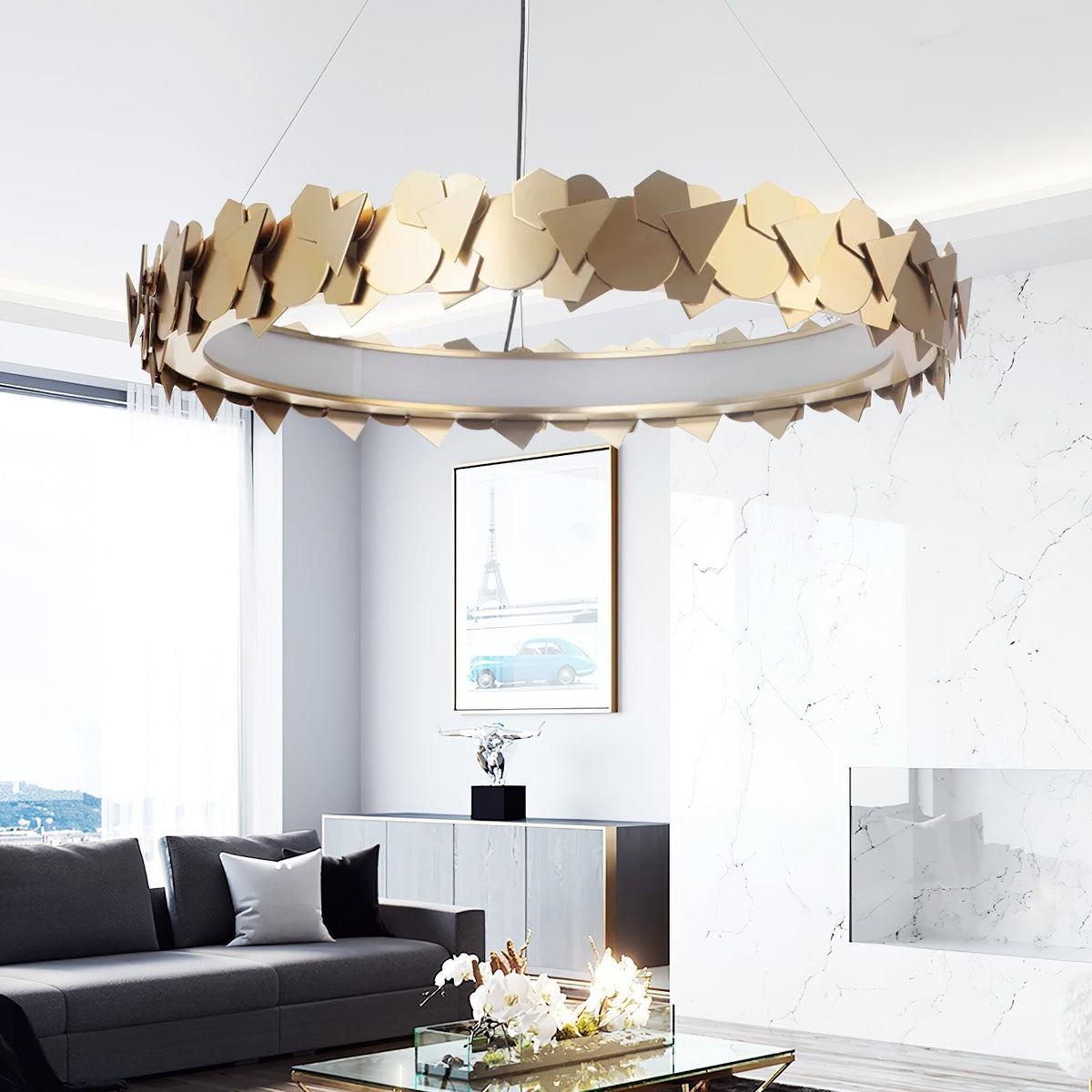Philomenos Lustre Métal Halo Minimaliste Moderne - Neutralighting