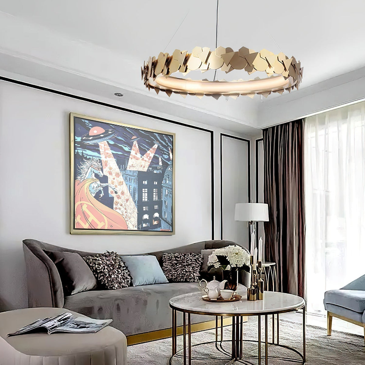 Philomenos Lustre Métal Halo Minimaliste Moderne - Neutralighting