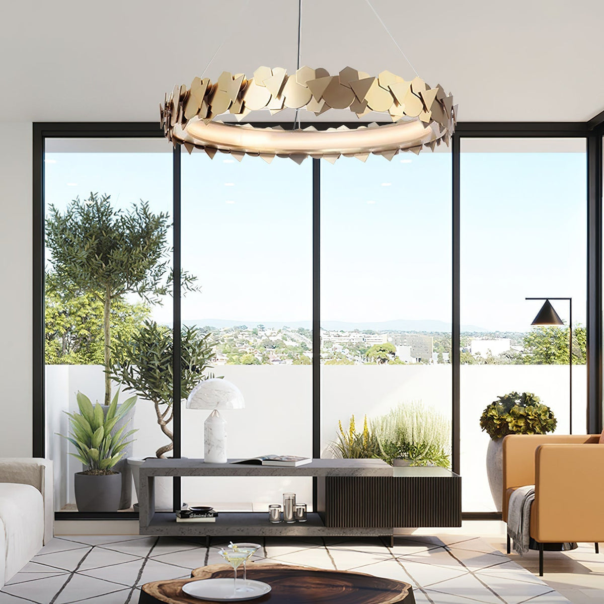 Philomenos Lustre Métal Halo Minimaliste Moderne - Neutralighting