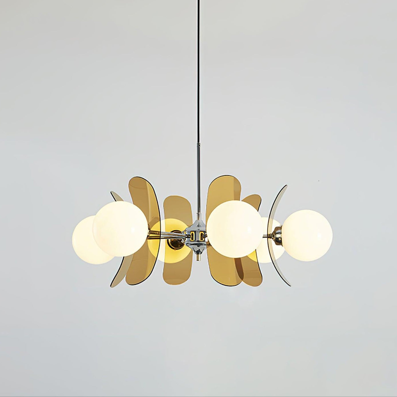 Lustra Chandelier en Verre Moderne Chrome Élégant - Neutralighting