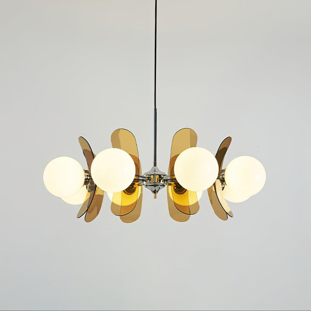 Lustra Chandelier en Verre Moderne Chrome Élégant - Neutralighting