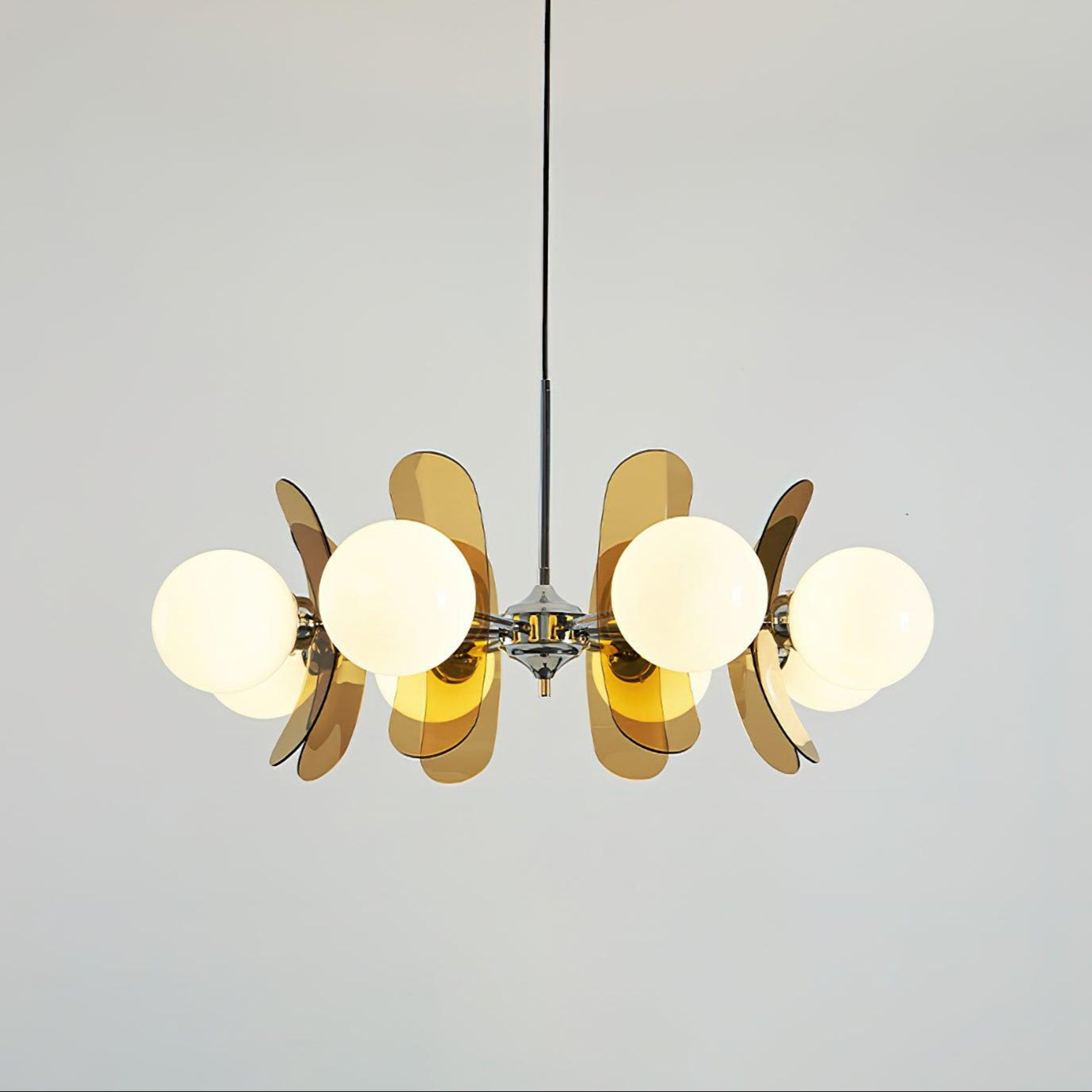 Lustra Chandelier en Verre Moderne Chrome Élégant - Neutralighting