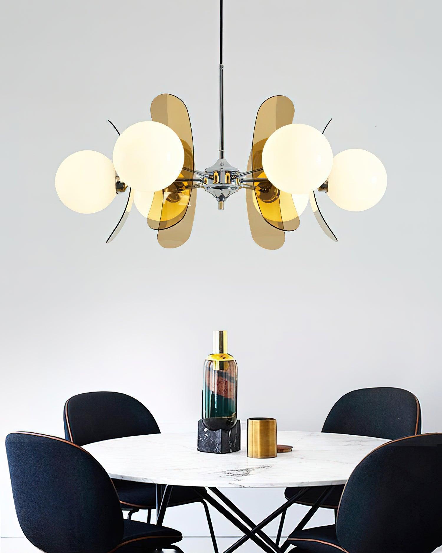 Lustra Chandelier en Verre Moderne Chrome Élégant - Neutralighting
