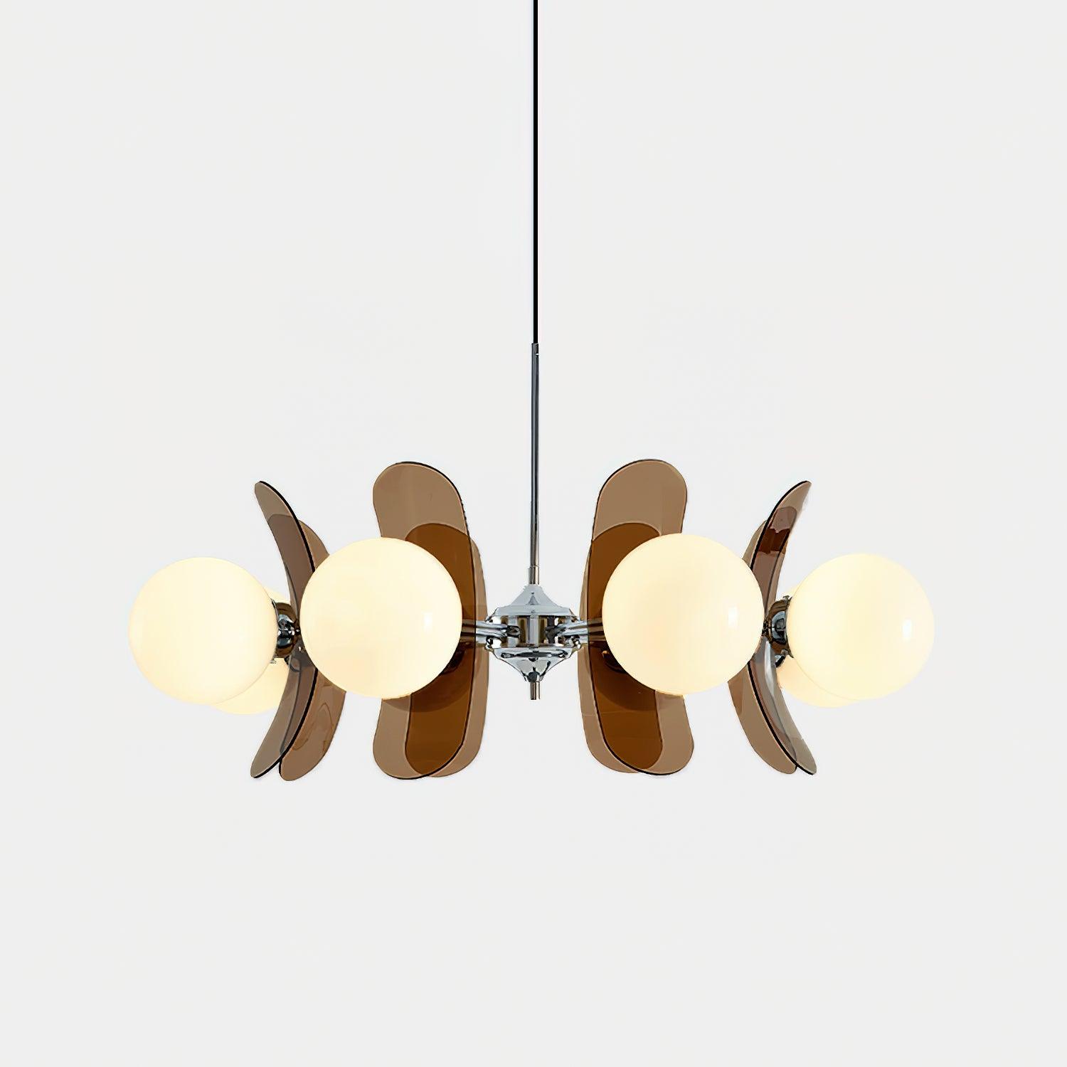Lustra Chandelier en Verre Moderne Chrome Élégant - Neutralighting