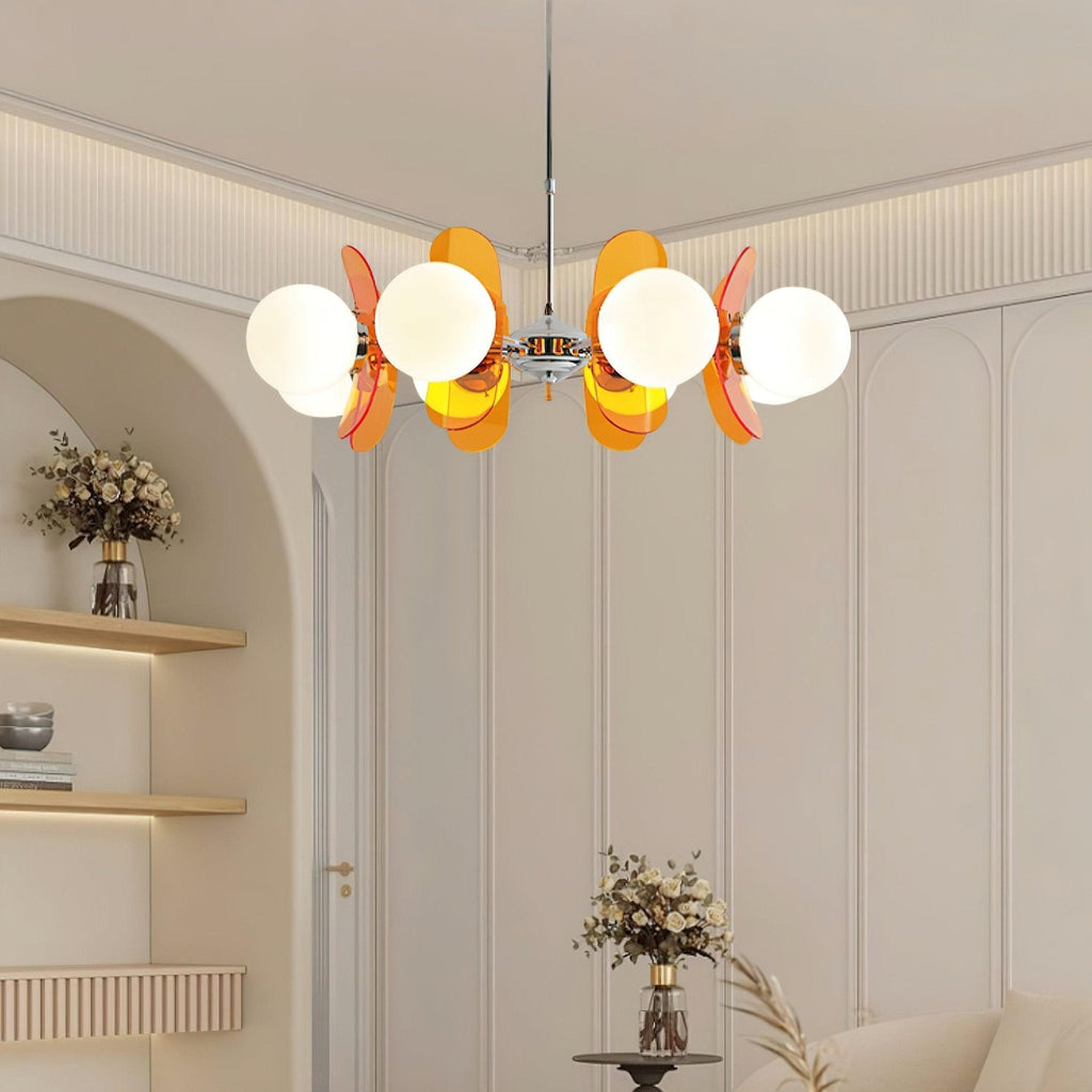 Lustra Chandelier en Verre Moderne Chrome Élégant - Neutralighting