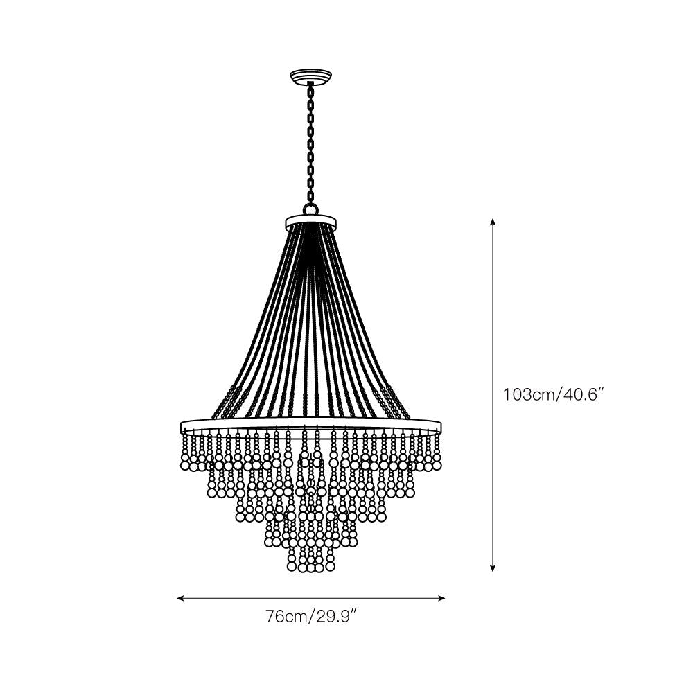 Avrinir Lustre Bois Luxe Postmoderne Grand - Neutralighting