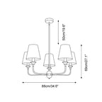 Piaf Lustre Grands Bras Symétriques - Neutralighting