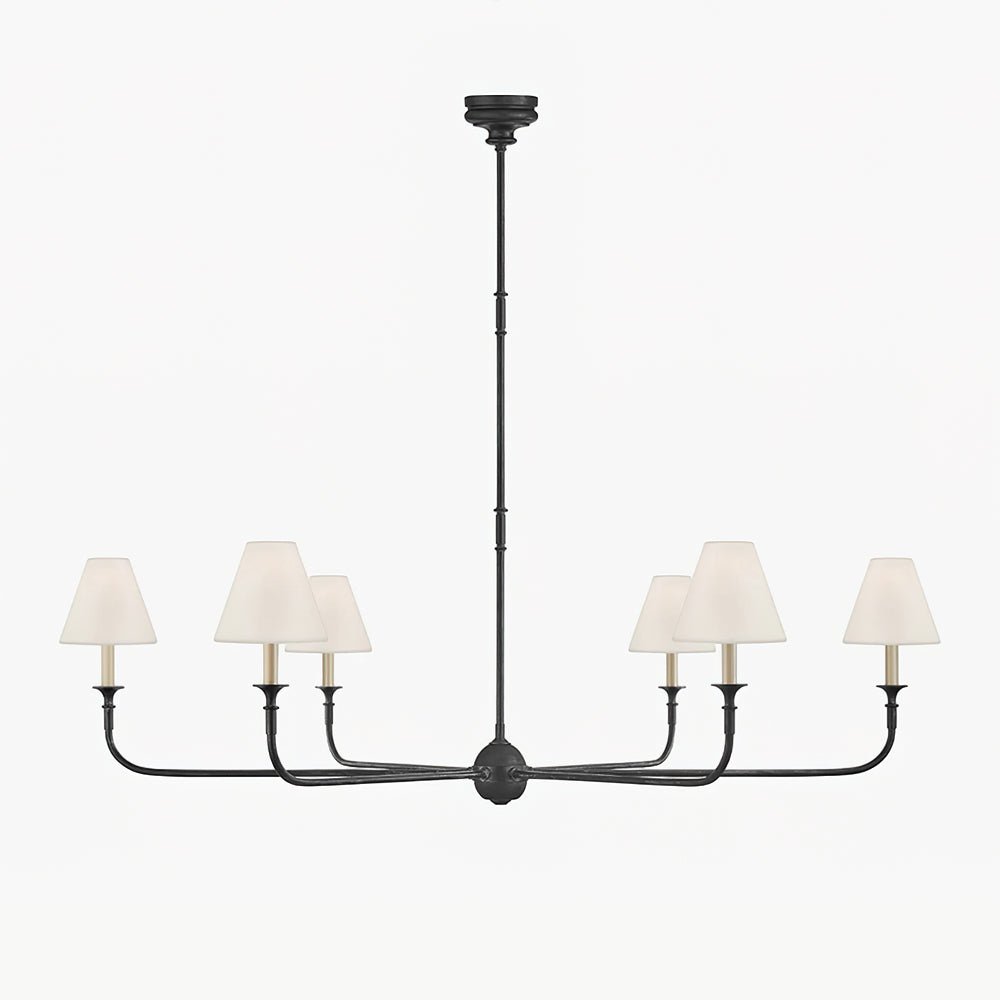 Lustra Suspension Lampe Bougie Noire Évasée - Neutralighting