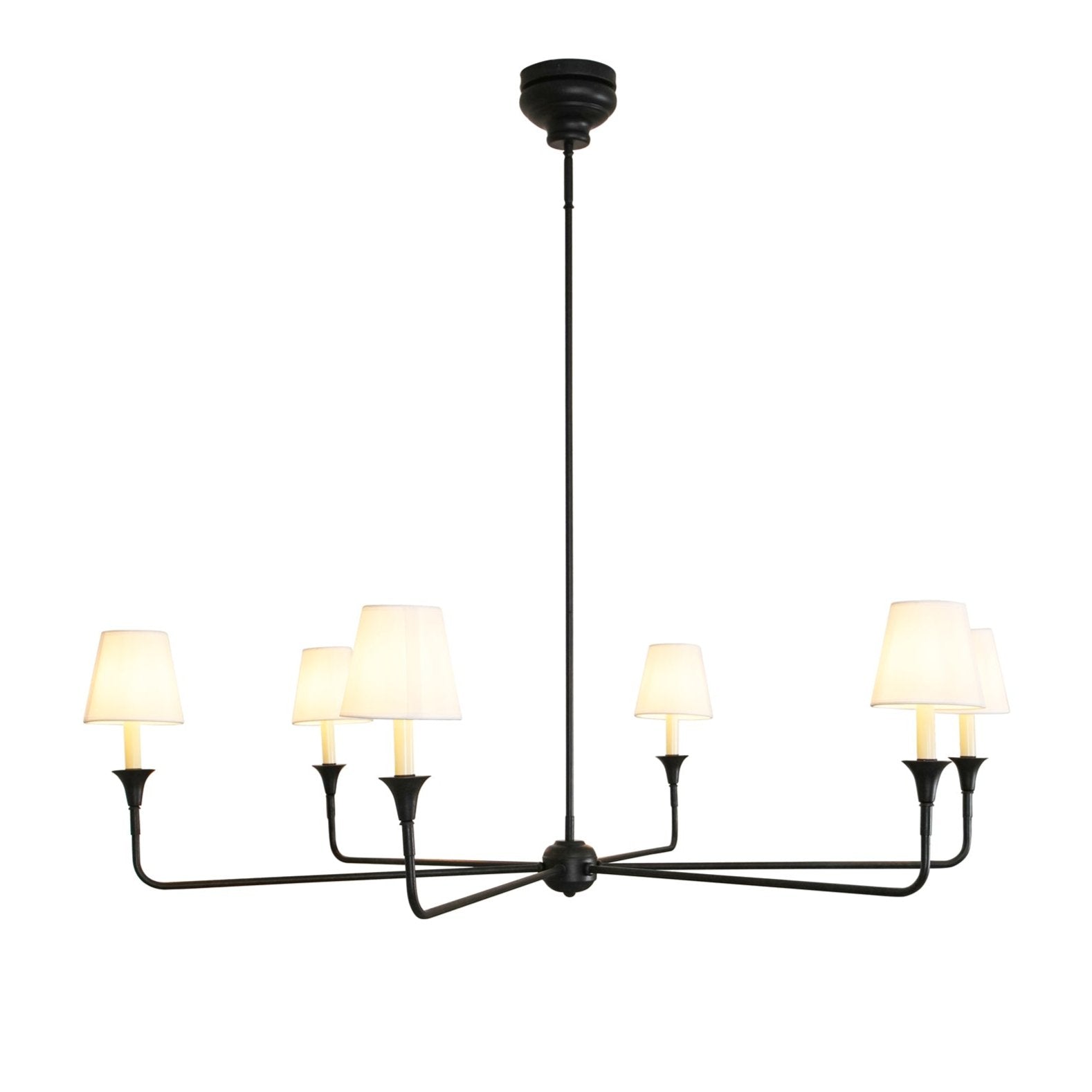 Lustra Suspension Lampe Bougie Noire Évasée - Neutralighting