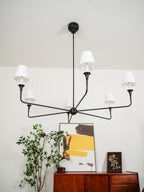 Lustra Suspension Lampe Bougie Noire Évasée - Neutralighting