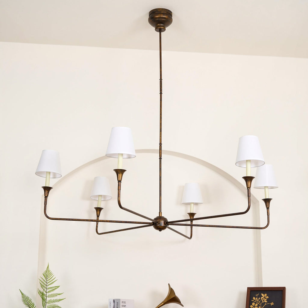 Lustra Suspension Lampe Bougie Noire Évasée - Neutralighting