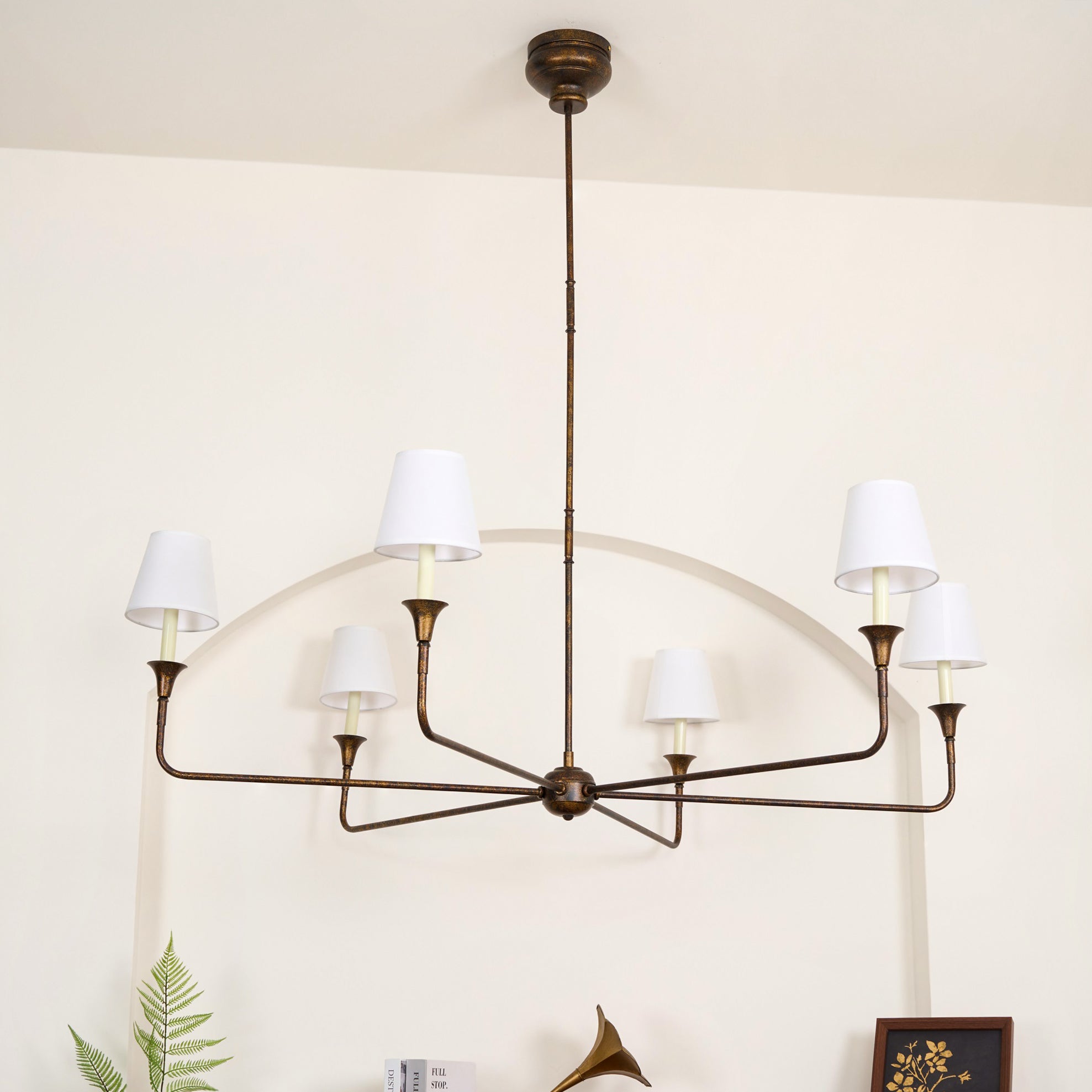 Lustra Suspension Lampe Bougie Noire Évasée - Neutralighting