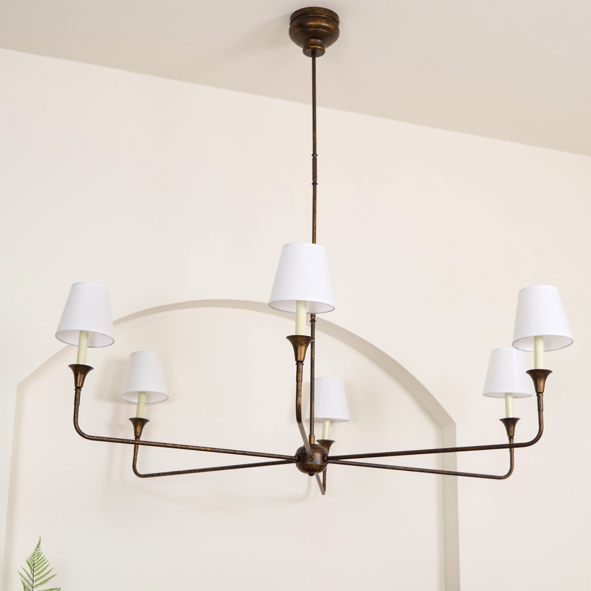 Lustra Suspension Lampe Bougie Noire Évasée - Neutralighting